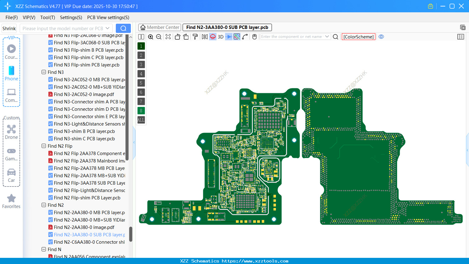 OPPO Find N2-3AA380-0 SUB PCB Layer